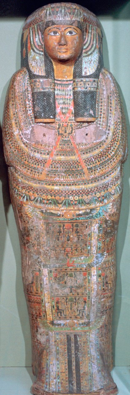 تابوت الكاهن المصري القديم خونس دا خريد ، c1085 قبل الميلاد بواسطة غير معروف