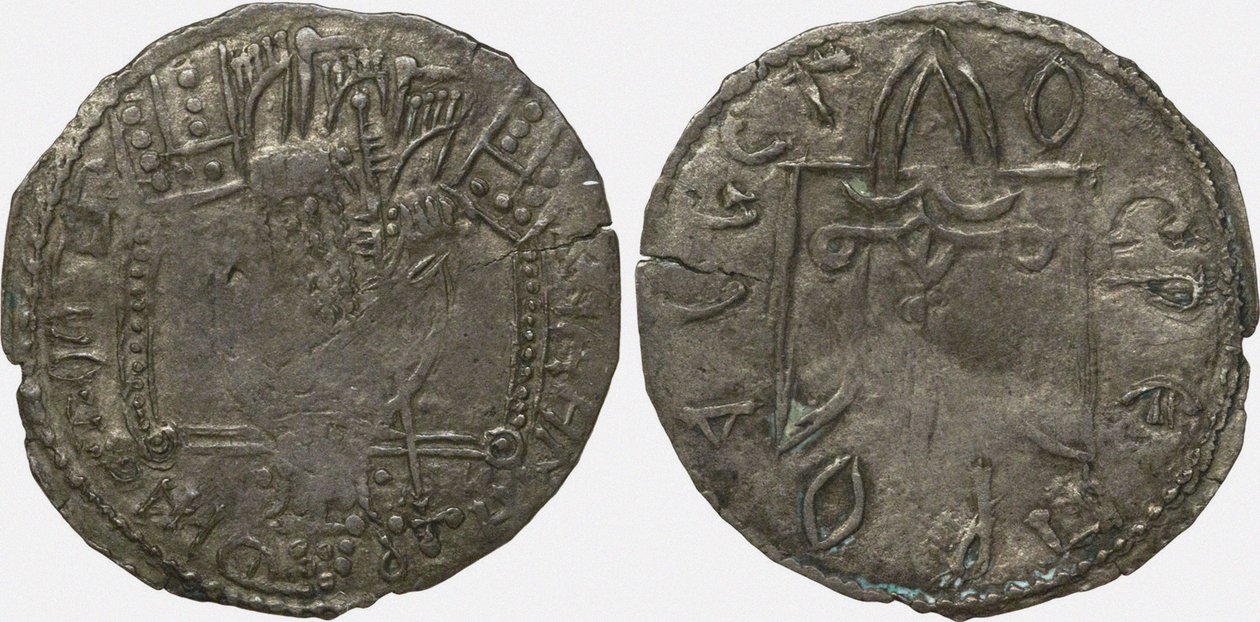 عملة سريبرينيك من Grand Duke Vladimir Svyatoslavich Reverse: Symbol of Rurikids ، 980-1015 بواسطة غير معروف