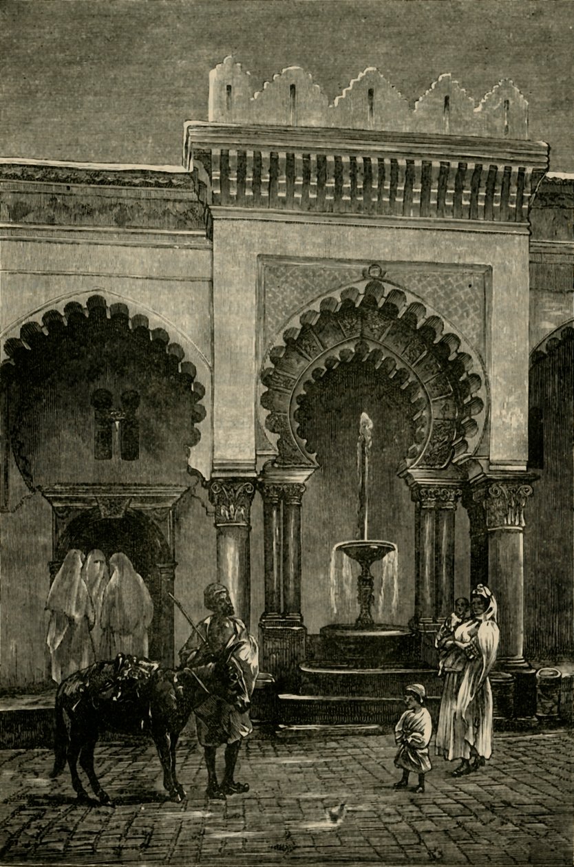 رواق جامع الكبير الكبير ، الجزائر ، 1890. بواسطة غير معروف