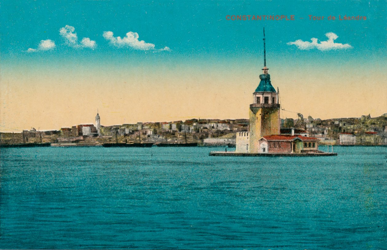 القسطنطينية - برج ليندر ، c1900 بواسطة غير معروف