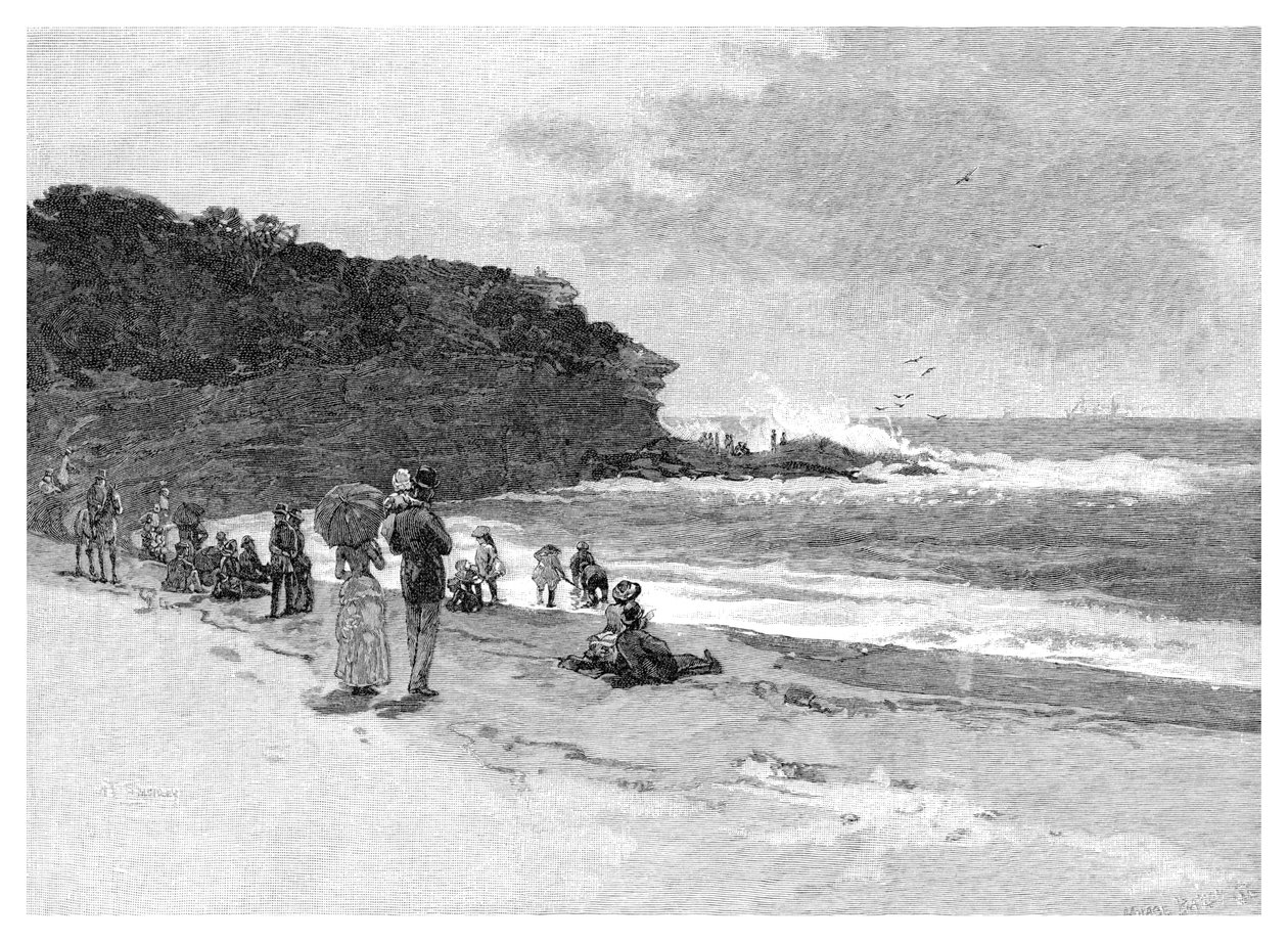 شاطئ كوجي ، سيدني ، نيو ساوث ويلز ، أستراليا ، 1886 بواسطة غير معروف