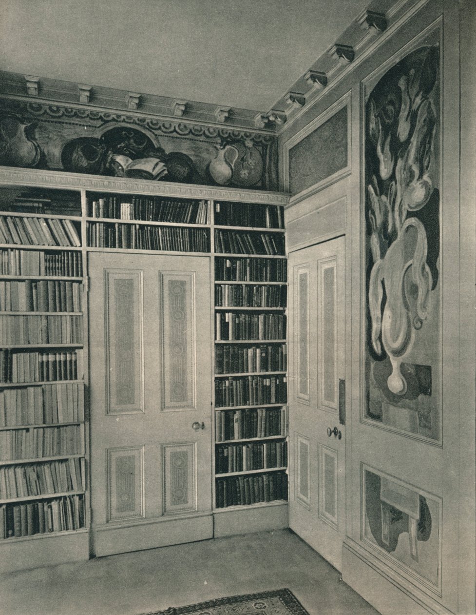 زاوية غرفة رسم السيدة سانت جون هاتشينسون ، ريجنتس بارك. لوحات من دنكان غرانت ، 1928 بواسطة غير معروف