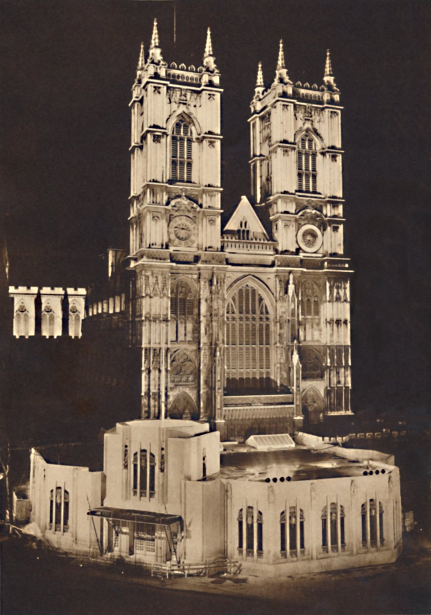 التتويج Floodlighting - دير وستمنستر ، 1937 بواسطة غير معروف
