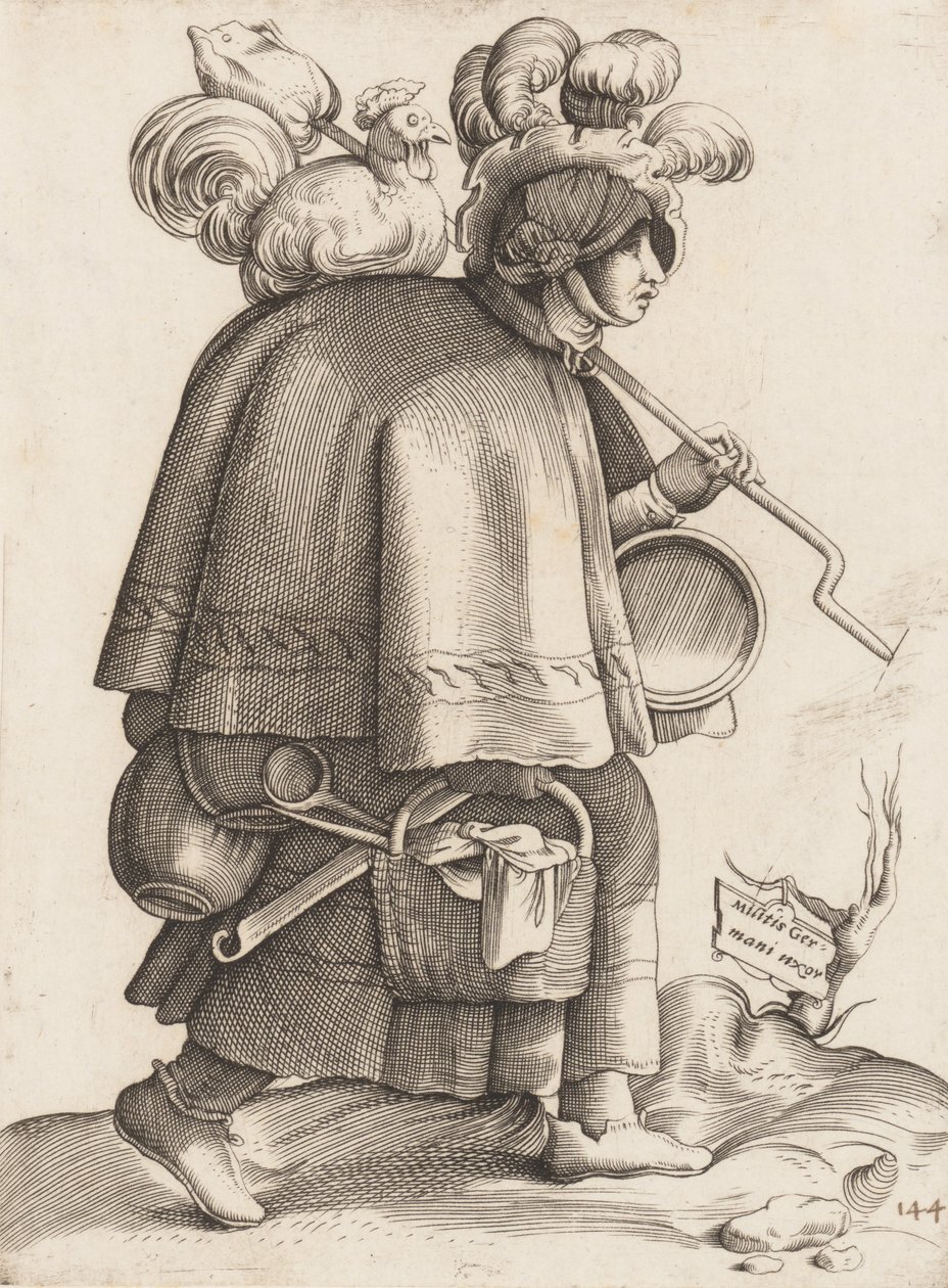 لوحة أزياء: زوجة محارب من ألمانيا ، كاليفورنيا. 1558-70. بواسطة غير معروف