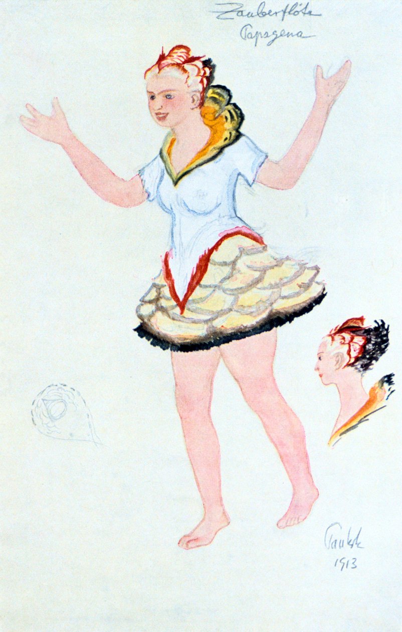 تصميم أزياء Papegena ، 1913 بواسطة غير معروف