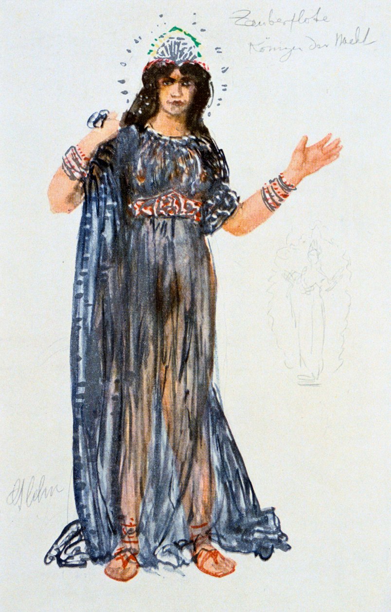 تصميم أزياء ملكة الليل ، 1913 بواسطة غير معروف