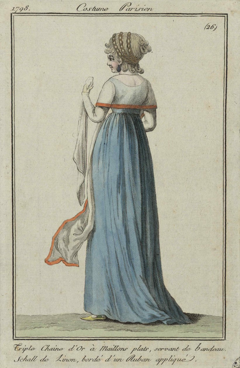 زي باريسي ، 1798. بواسطة غير معروف