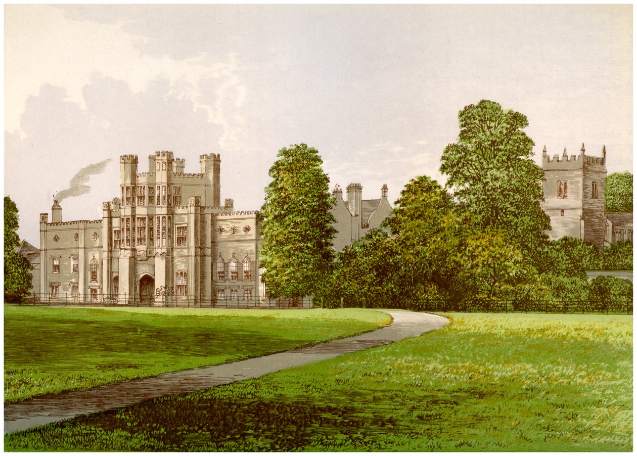 Coughton Court ، Warwickshire ، منزل Baronet Throckmorton ، c1880 بواسطة غير معروف