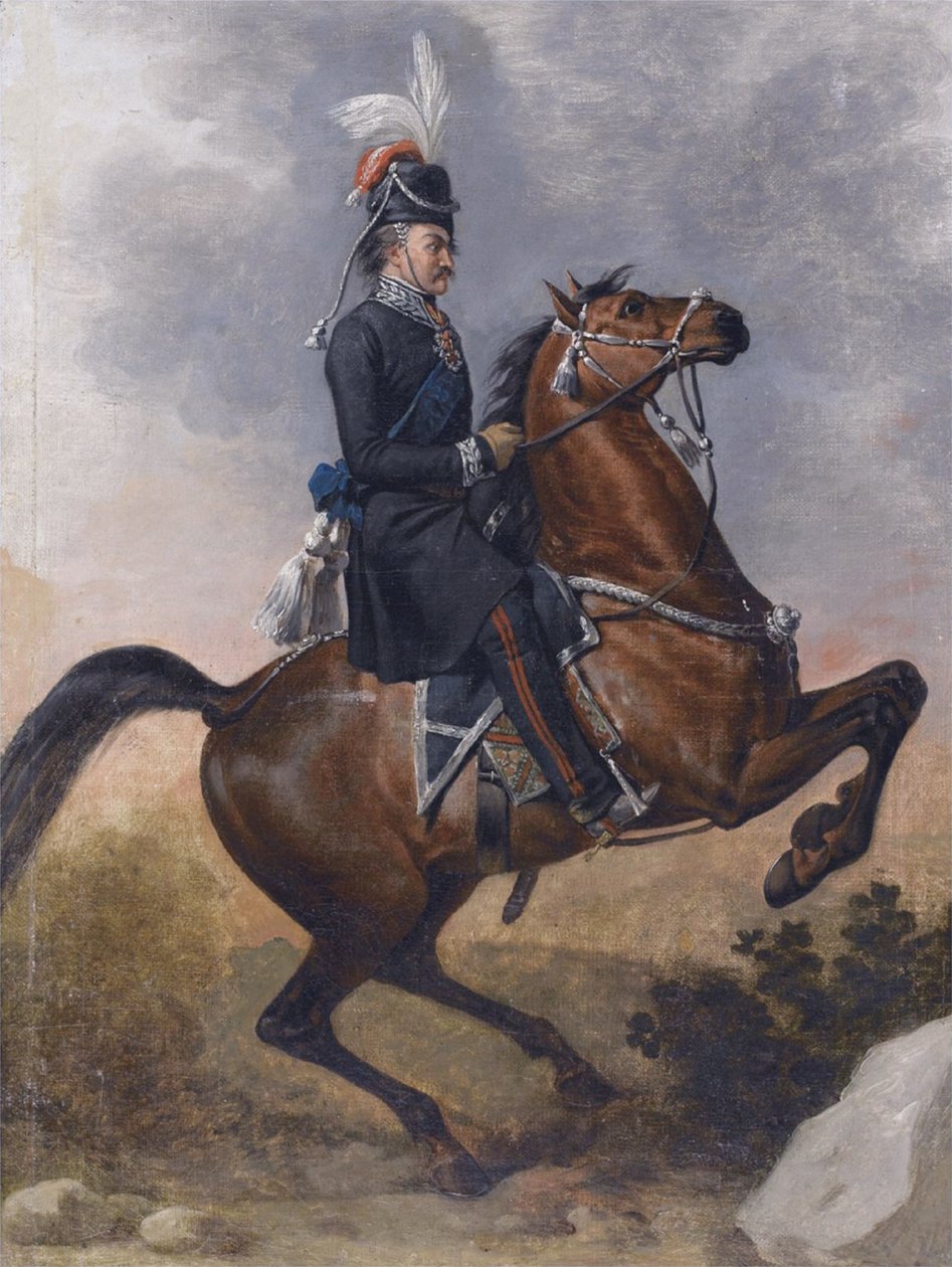 الكونت ماتفي إيفانوفيتش بلاتوف 1757-1818 على ظهور الخيل ، 1800s بواسطة غير معروف