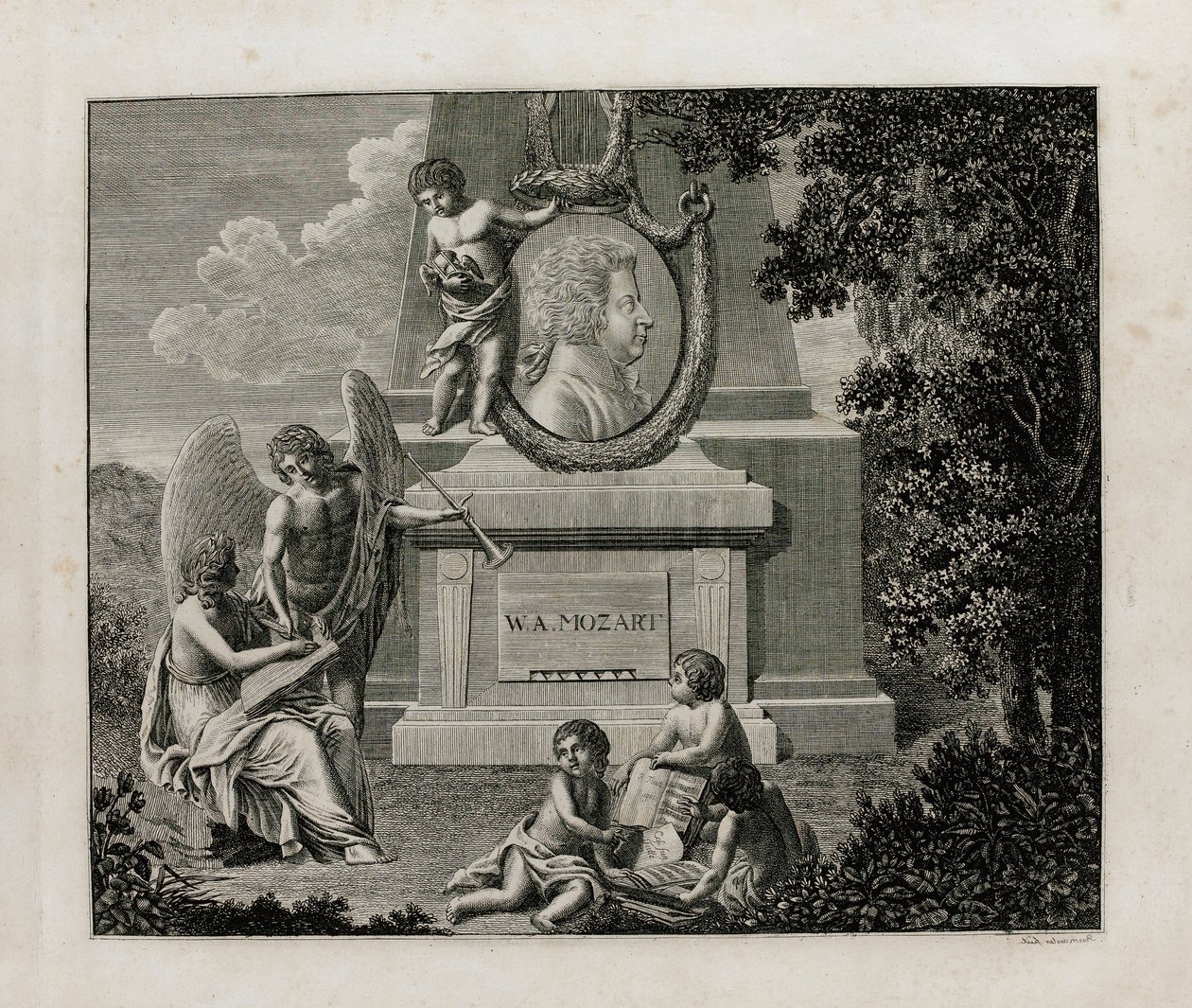 غلاف الطبعة الأولى من النتيجة الصوتية لأوبرا كوزو فان توت بواسطة WA Mozart ، 1794. بواسطة غير معروف