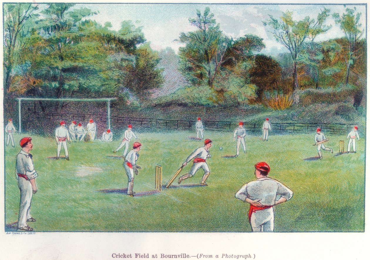 ملعب الكريكيت في بورنفيل ، 1892 بواسطة غير معروف