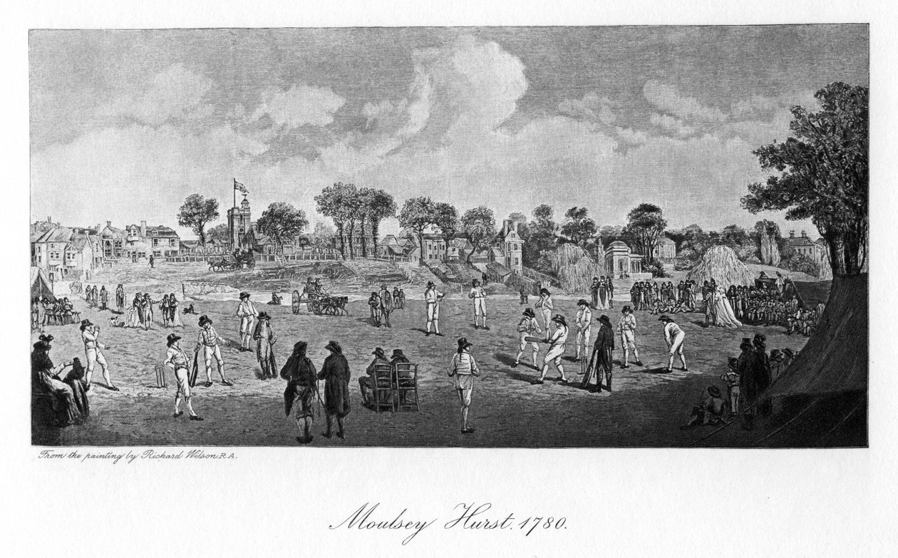 لعبة الكريكيت في مولسي هيرست ، 1780 ، 1912 بواسطة غير معروف