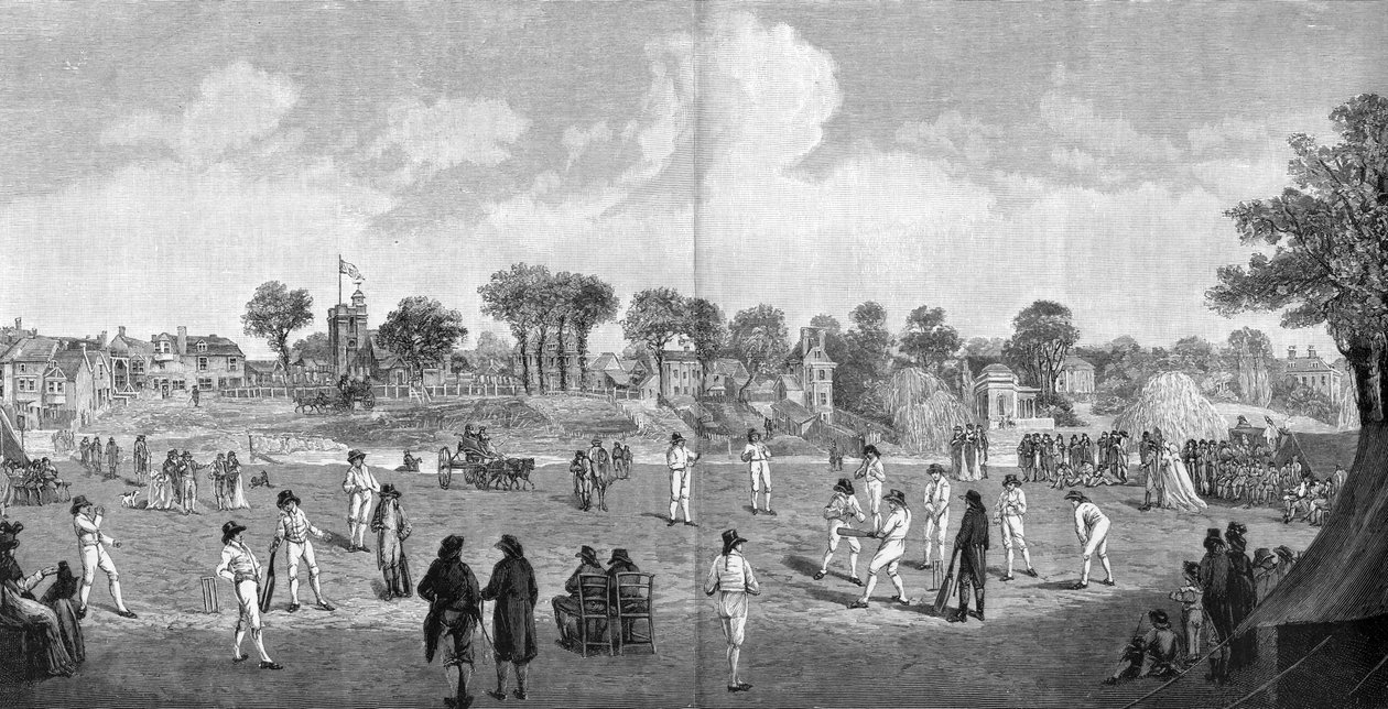 الكريكيت في مولسي هيرست ، 1890 بواسطة غير معروف