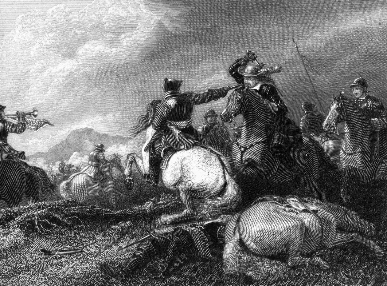 كرومويل في معركة مارستون مور ، 2 يوليو 1644 ، القرن التاسع عشر بواسطة غير معروف