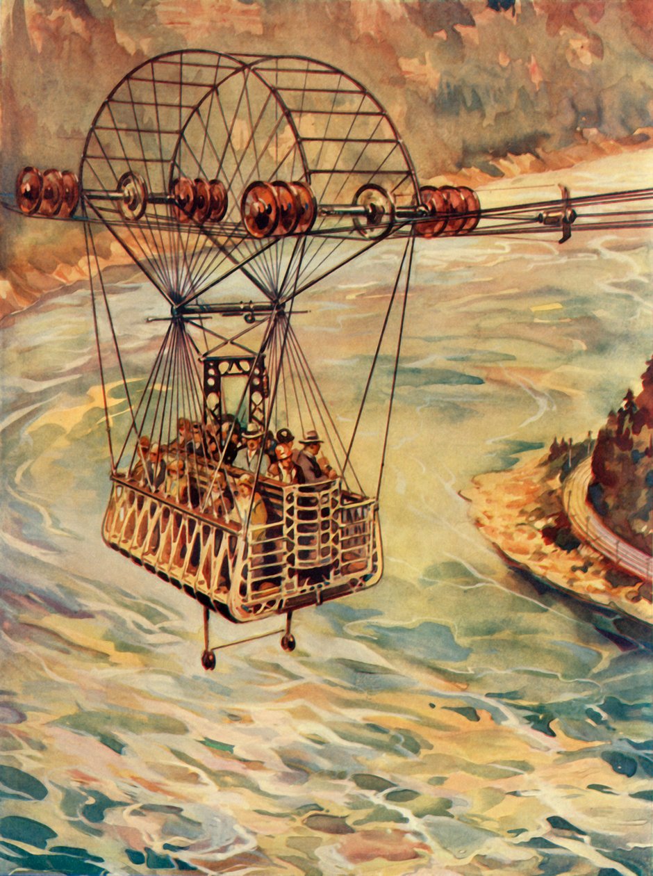 عبور شلالات نياجرا بواسطة التلفريك ، c1930. بواسطة غير معروف
