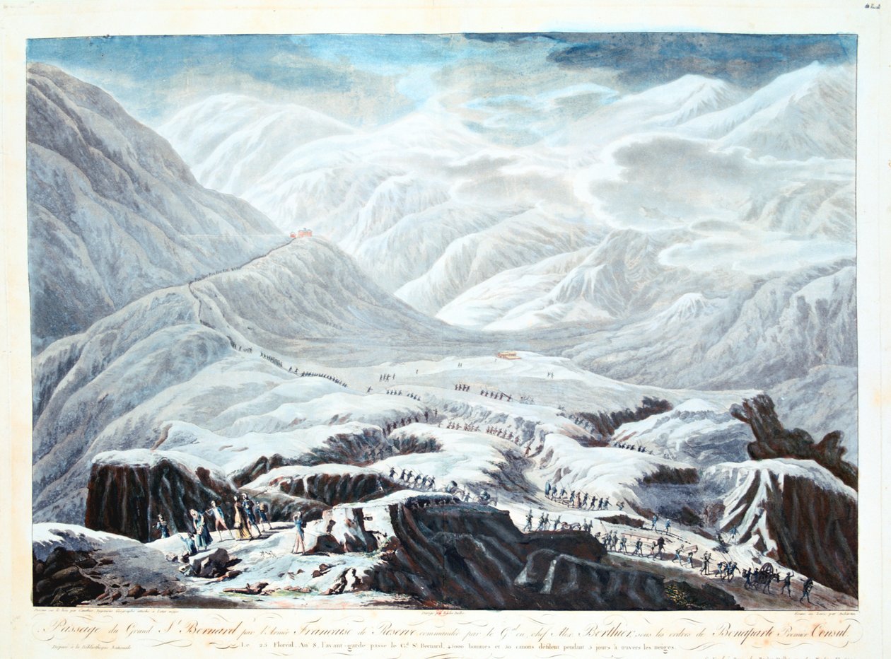 عبور ممر سانت برنارد ، 1800 بواسطة غير معروف