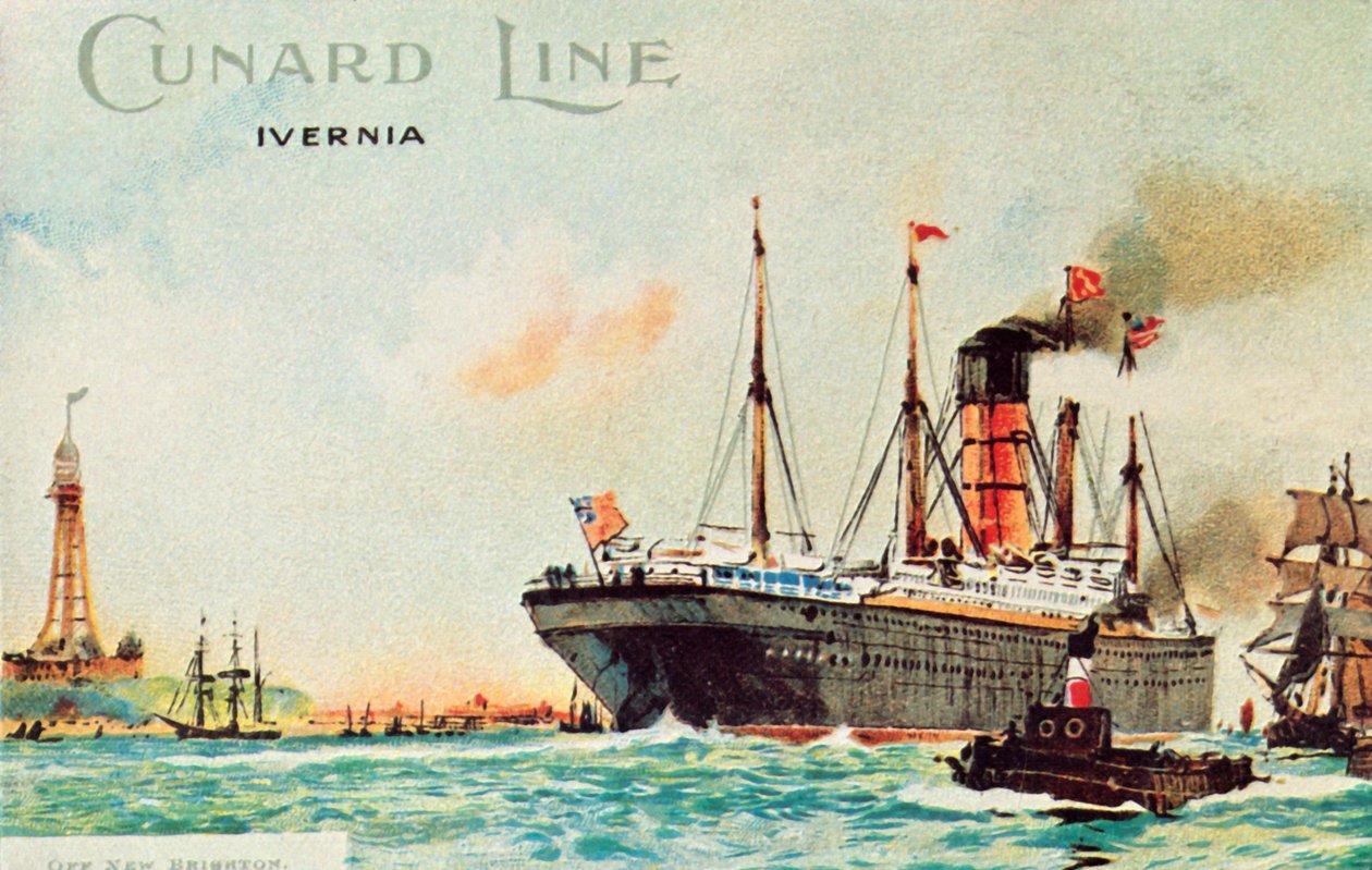 خط كونارد - Ivernia ، قبالة نيو برايتون ، c1910. بواسطة غير معروف