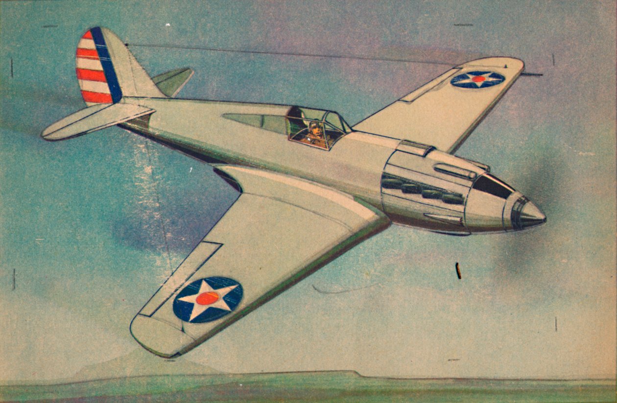 Curtis XP40 - طائرة مقاتلة ، أحادية السطح ، c1944. بواسطة غير معروف