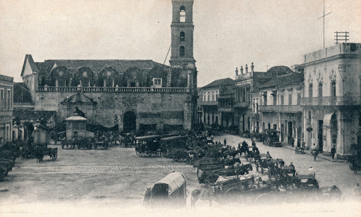 Custom House and Square ، هافانا ، كوبا ، c1900 بواسطة غير معروف
