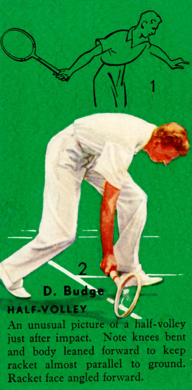D. Budge - Half-Volley ، c1935. بواسطة غير معروف
