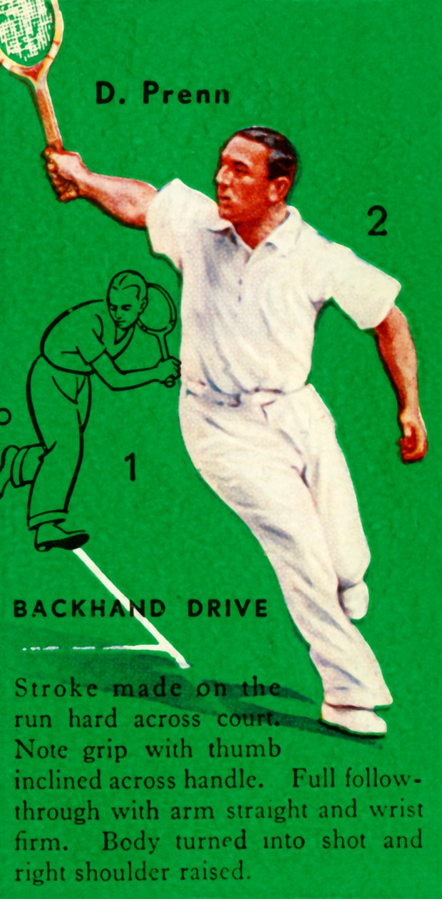 D. Prenn - Backhand Drive، c1935. بواسطة غير معروف