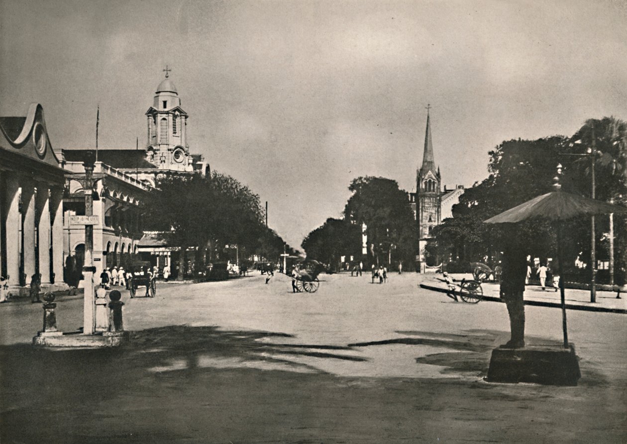 شارع دالهوزي ، رانجون ، 1900. بواسطة غير معروف