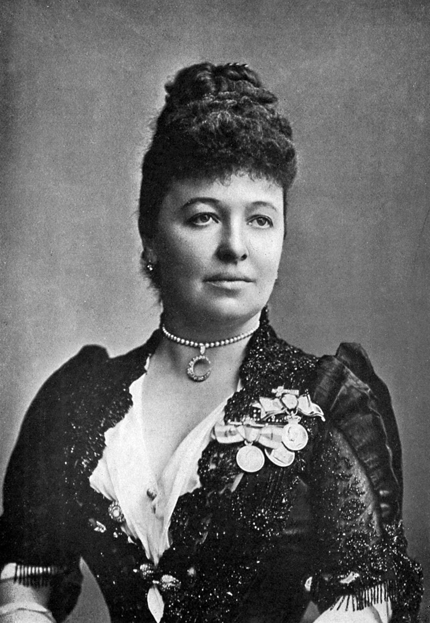 سيدة إيما ألباني 1852-1930 ، مغنية الأوبرا الكندية ، c1890 بواسطة غير معروف