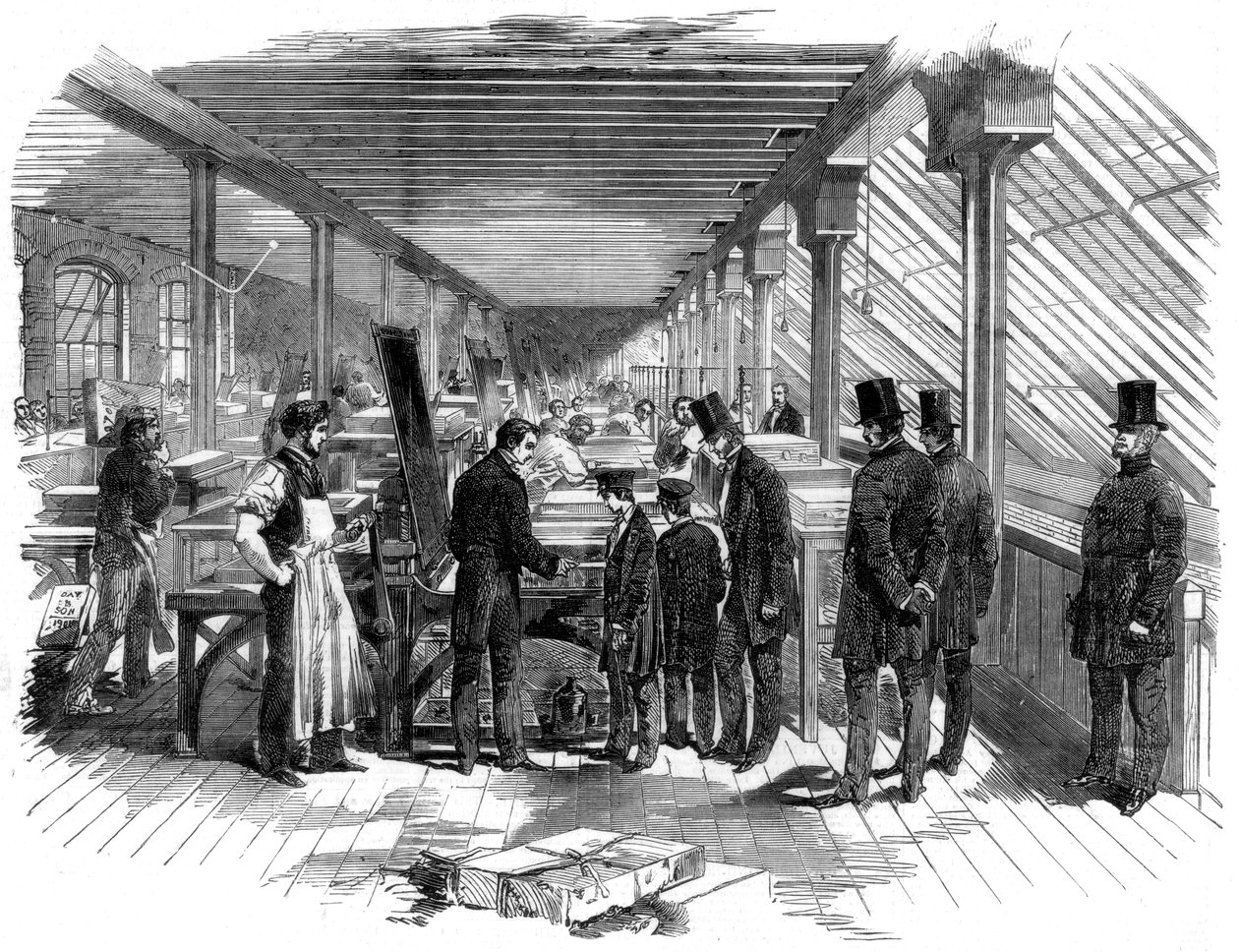 ورشة الطباعة النهارية وأولاده ، 1856 بواسطة غير معروف