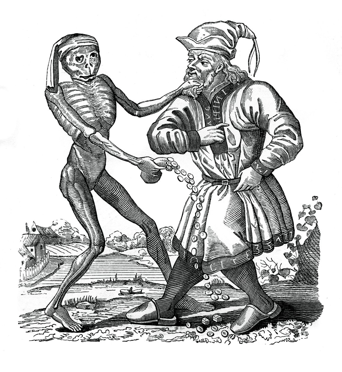 الموت واليهودي ، حلقة من رقصة الموت ، 1441 ، 1870 بواسطة غير معروف