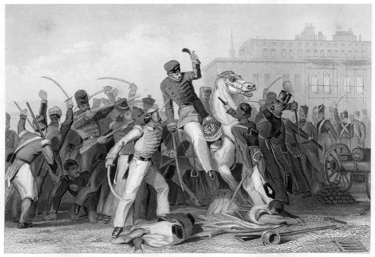 وفاة العقيد فينيس في ميروت ، 1857 ، 1860 بواسطة غير معروف