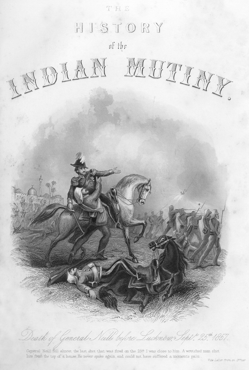 وفاة الجنرال نيل قبل لكناو ، 25 سبتمبر 1857 ، c1860 بواسطة غير معروف