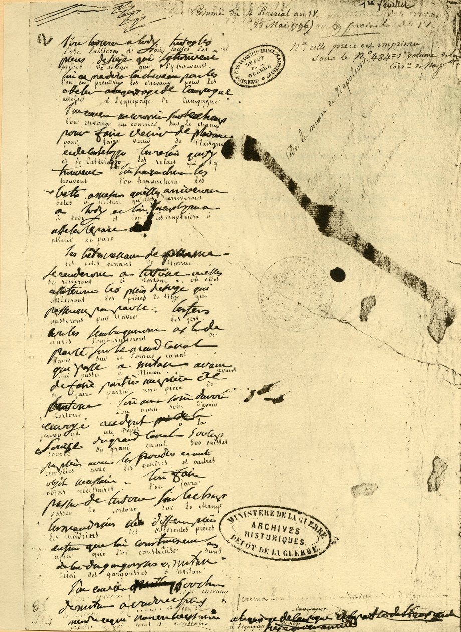مرسوم نابليون بونابرت ، 23 مايو 1796 ، 1921. بواسطة غير معروف