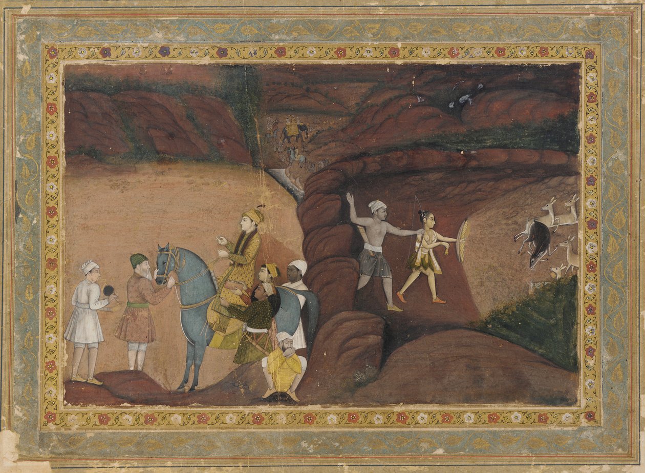 صيد الغزلان في الليل ، أوائل القرن الثامن عشر. بواسطة غير معروف