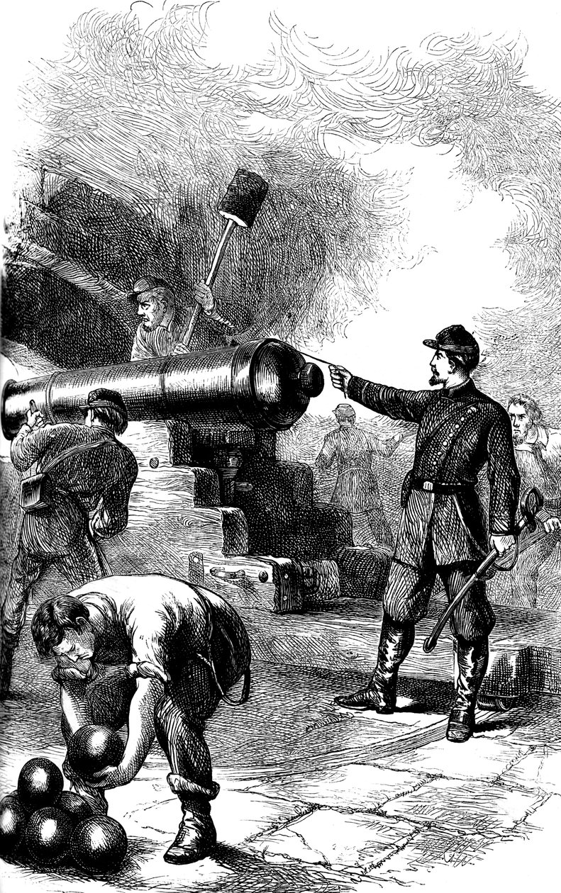 الدفاع عن فورت سمتر ، ساوث كارولينا ، 1861 c1880 بواسطة غير معروف