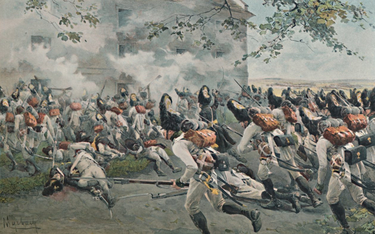 الدفاع عن صومعة الحبوب في Essling ، 1809 ، 1896 بواسطة غير معروف