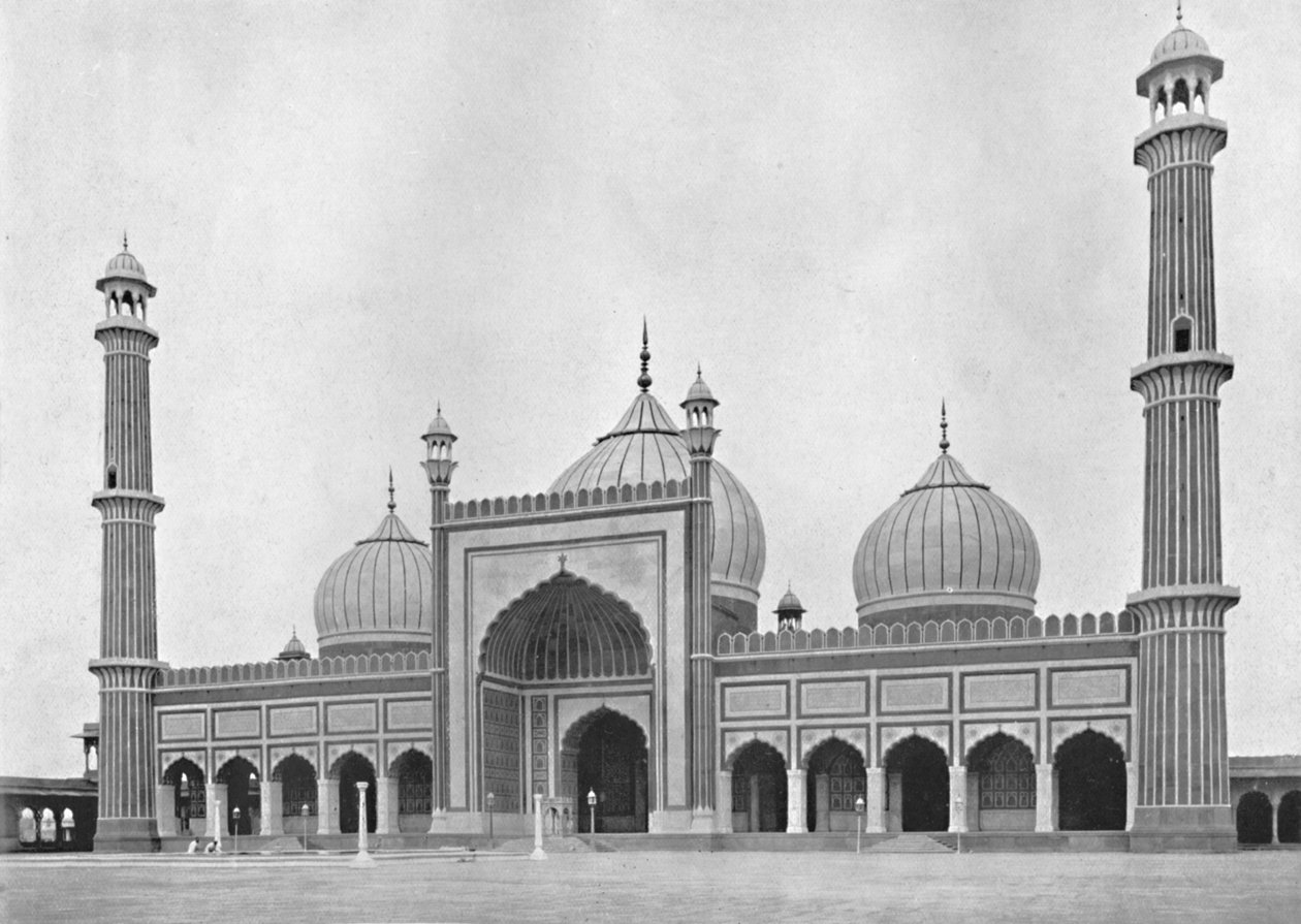 دلهي. مسجد جمعة ، c1910. بواسطة غير معروف