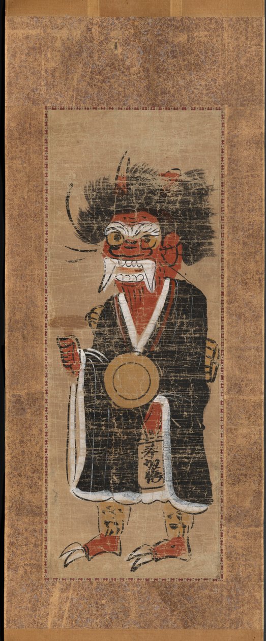 شيطان يرنم اسم بوذا Oni no nenbutsu ، 1700s. بواسطة غير معروف