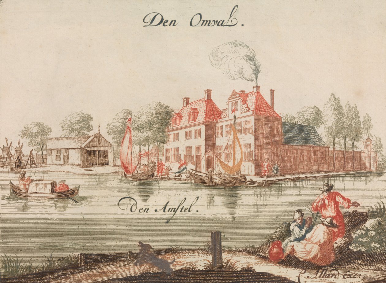 Den Omval، den Amstel '، in: Tooneel Der Voornaamste Nederlands Huizen، En Lust Hoven، Naar ...، nd. بواسطة غير معروف