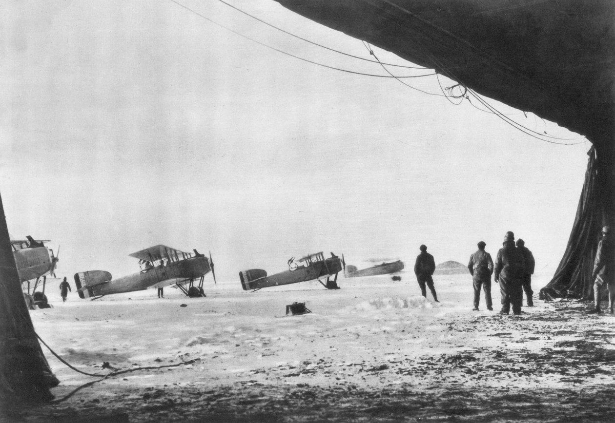 مغادرة طائرات بريجيت الفرنسية في مهمة استطلاعية خلال الشتاء 1914-1918 بواسطة غير معروف
