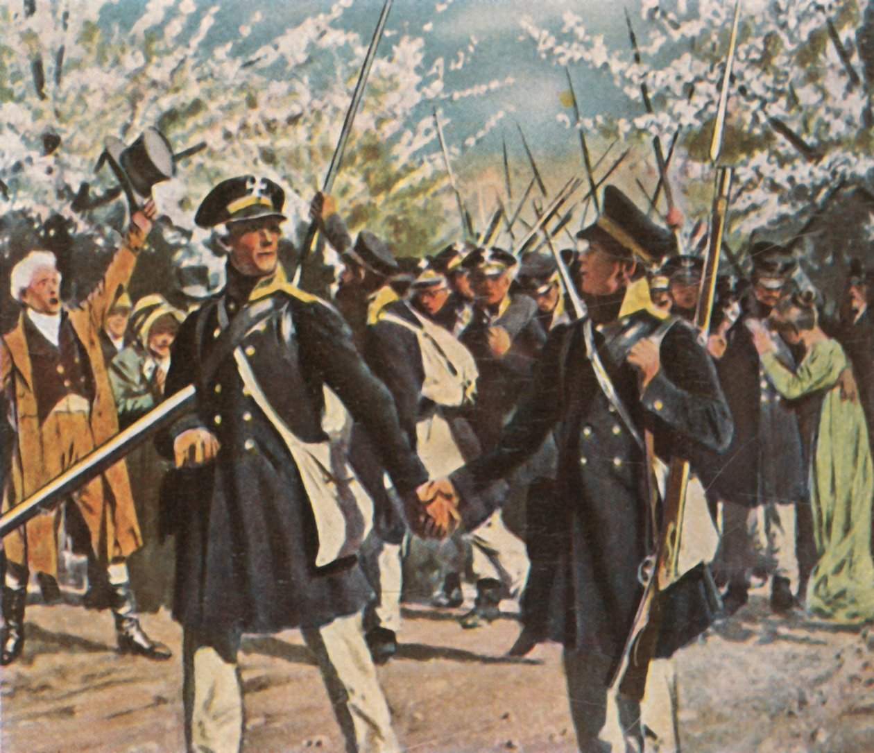رحيل الجيش في النضال من أجل الاستقلال ، ربيع 1813 ، 1936. بواسطة غير معروف