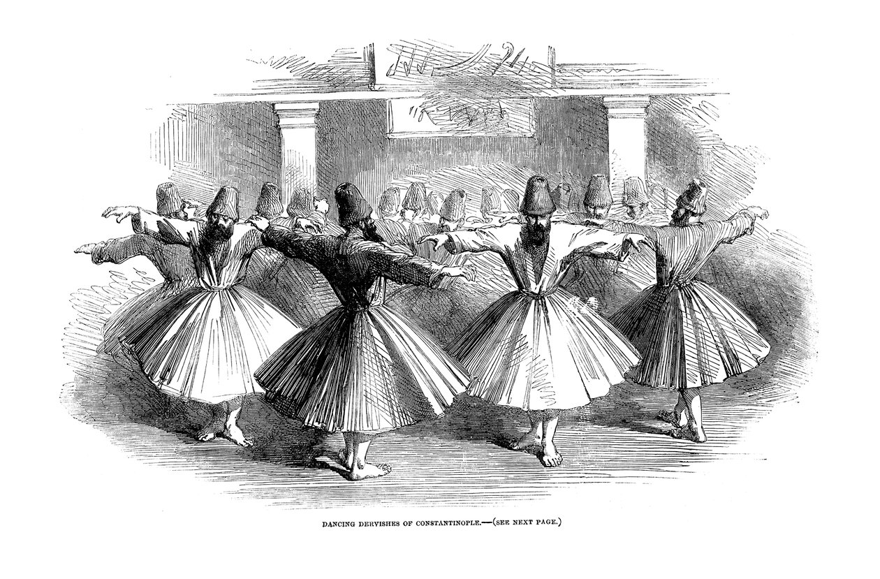 دراويش ، القسطنطينية ، تركيا ، 1853 بواسطة غير معروف