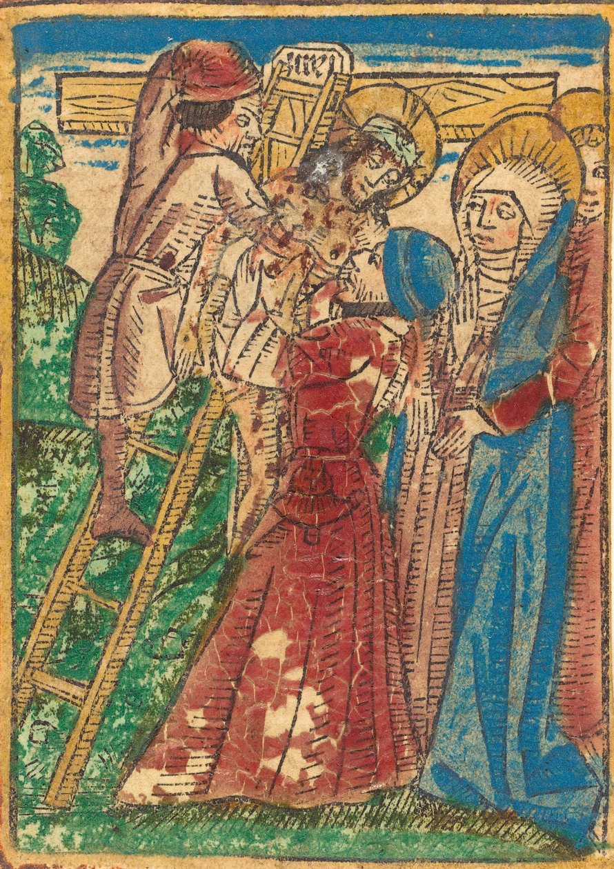 النزول من على الصليب ، ج. 1490. بواسطة غير معروف