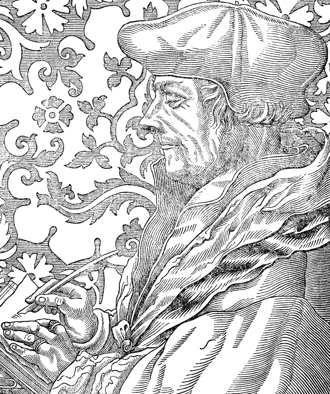 Desiderus Erasmus ، عالم إنساني وباحث هولندي من القرن الخامس عشر إلى السادس عشر ، القرن التاسع عشر بواسطة غير معروف