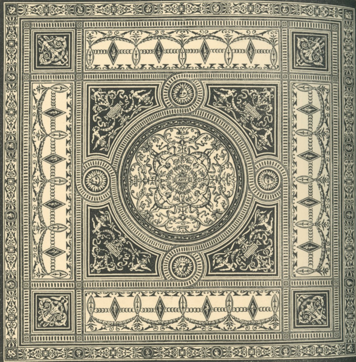 تصميم للسقف ، c1860s ، 1881. بواسطة غير معروف