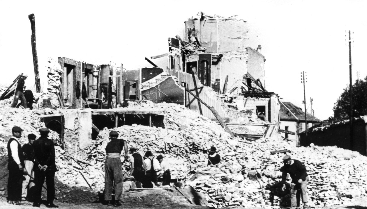 مبنى مدمر ، تحرير فرنسا ، سانت سير ، أغسطس 1944 بواسطة غير معروف