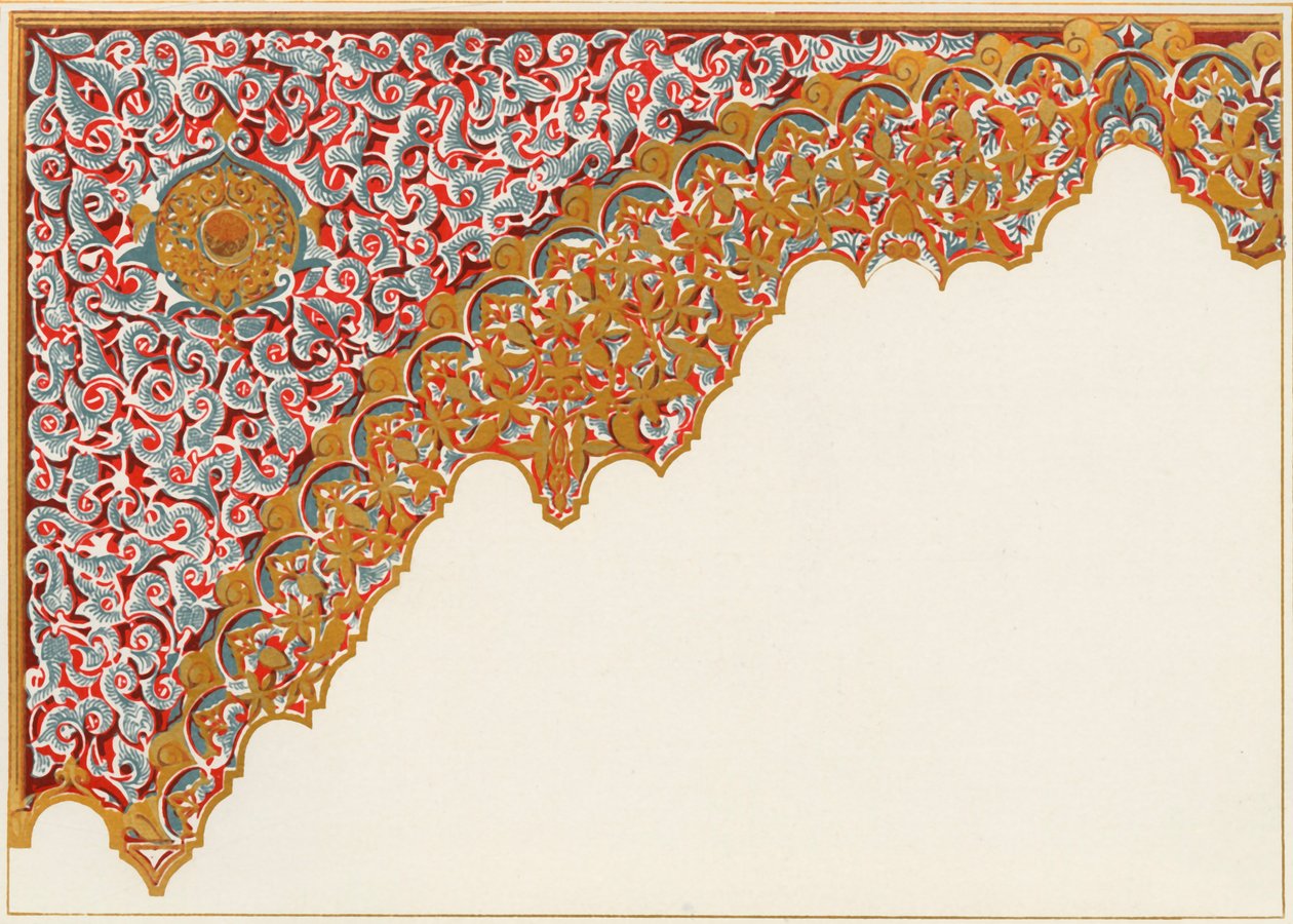تفاصيل القوس. رواق محكمة الأسود ، 1907. بواسطة غير معروف