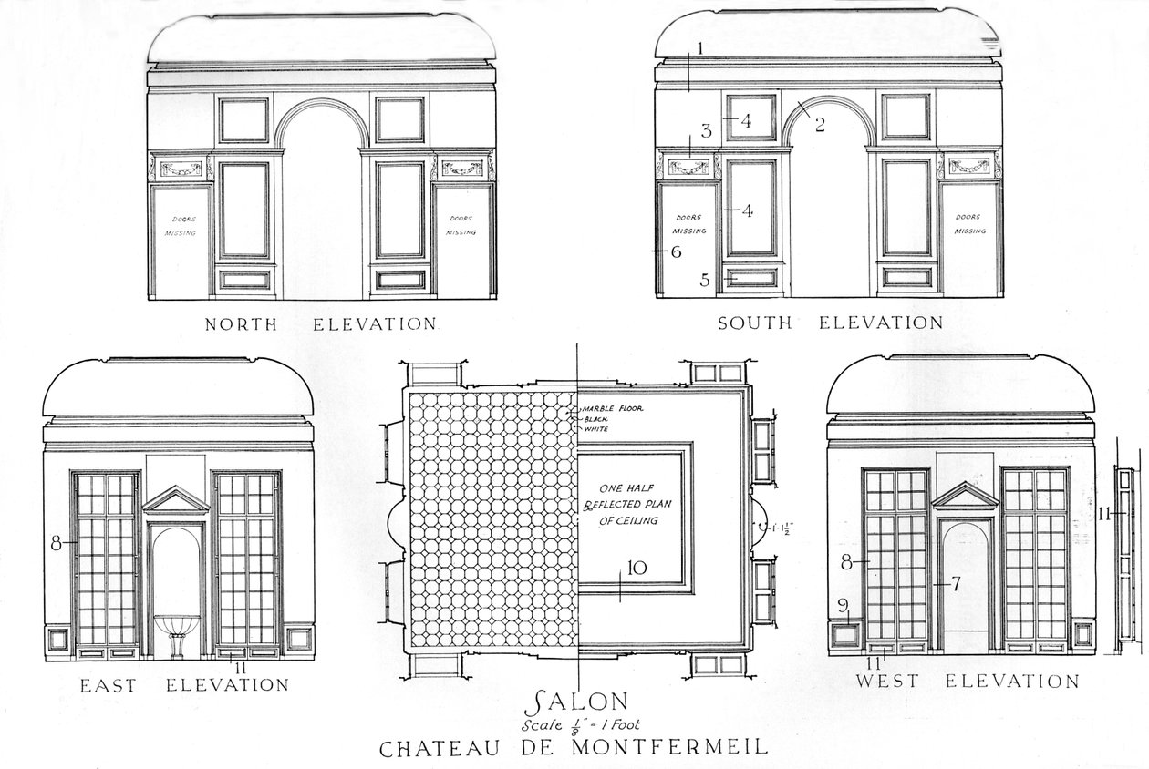 تفاصيل الصالونات ، شاتو دو مونتفرميل ، باريس ، 1924 بواسطة غير معروف