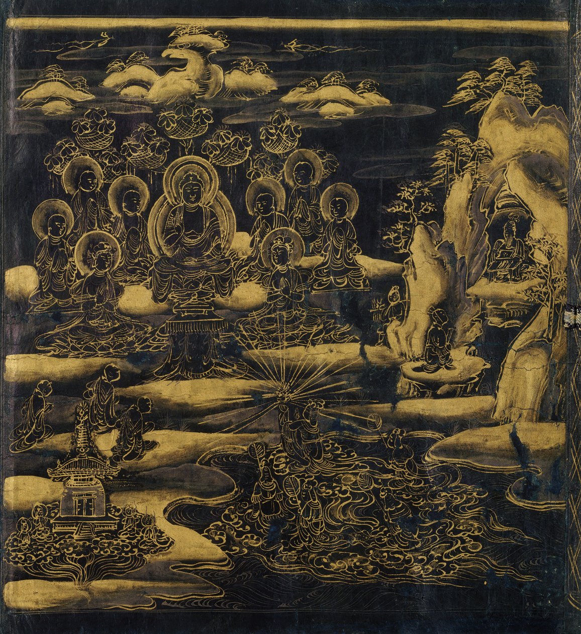 Devadatta ، الفصل 12 من Lotus Sutra Hoke-kyo ، Daibadatta-bon ، القرن الثاني عشر. بواسطة غير معروف