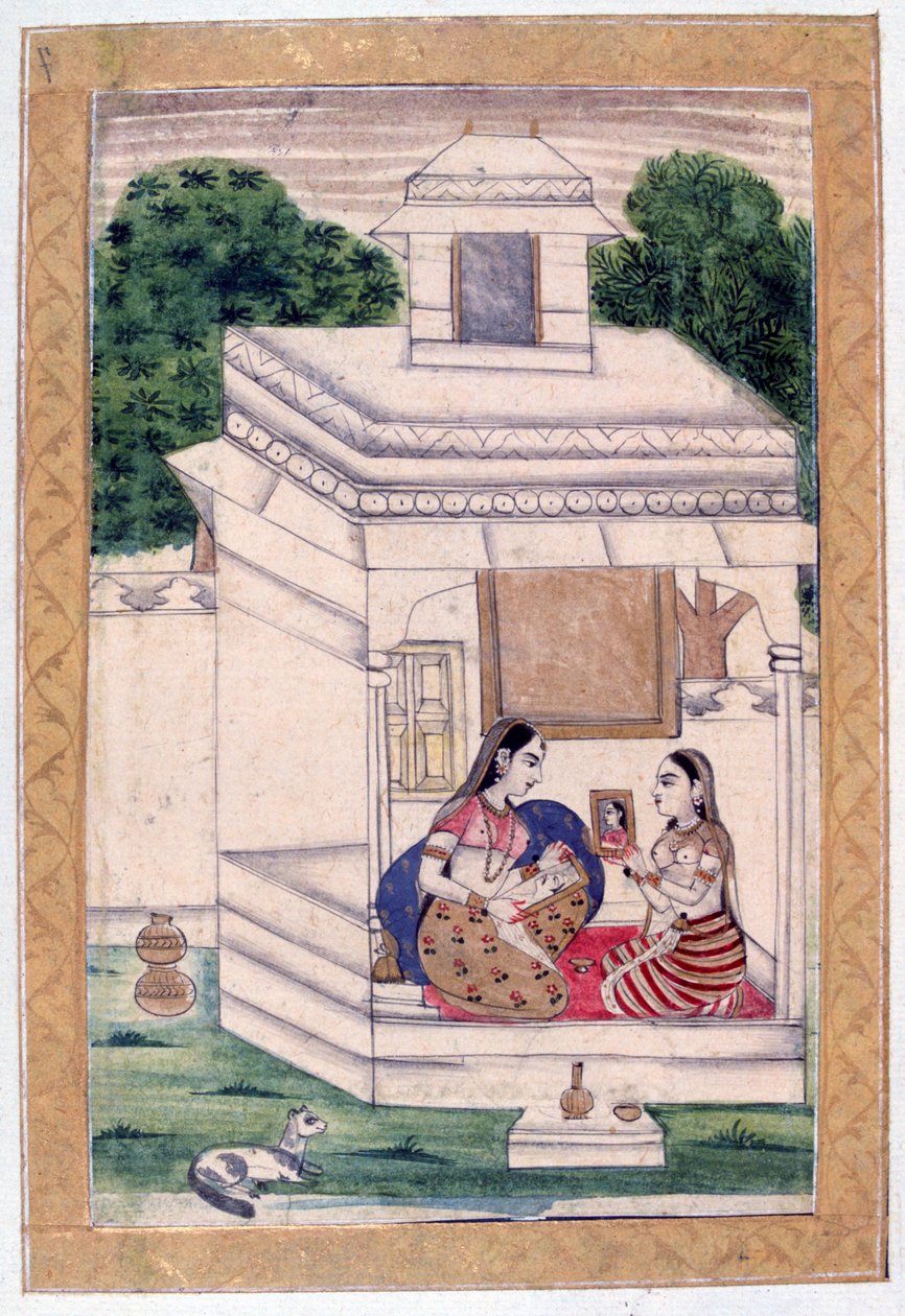 Dhanashri Ragini ، ألبوم Ragamala ، مدرسة راجستان ، القرن التاسع عشر بواسطة غير معروف