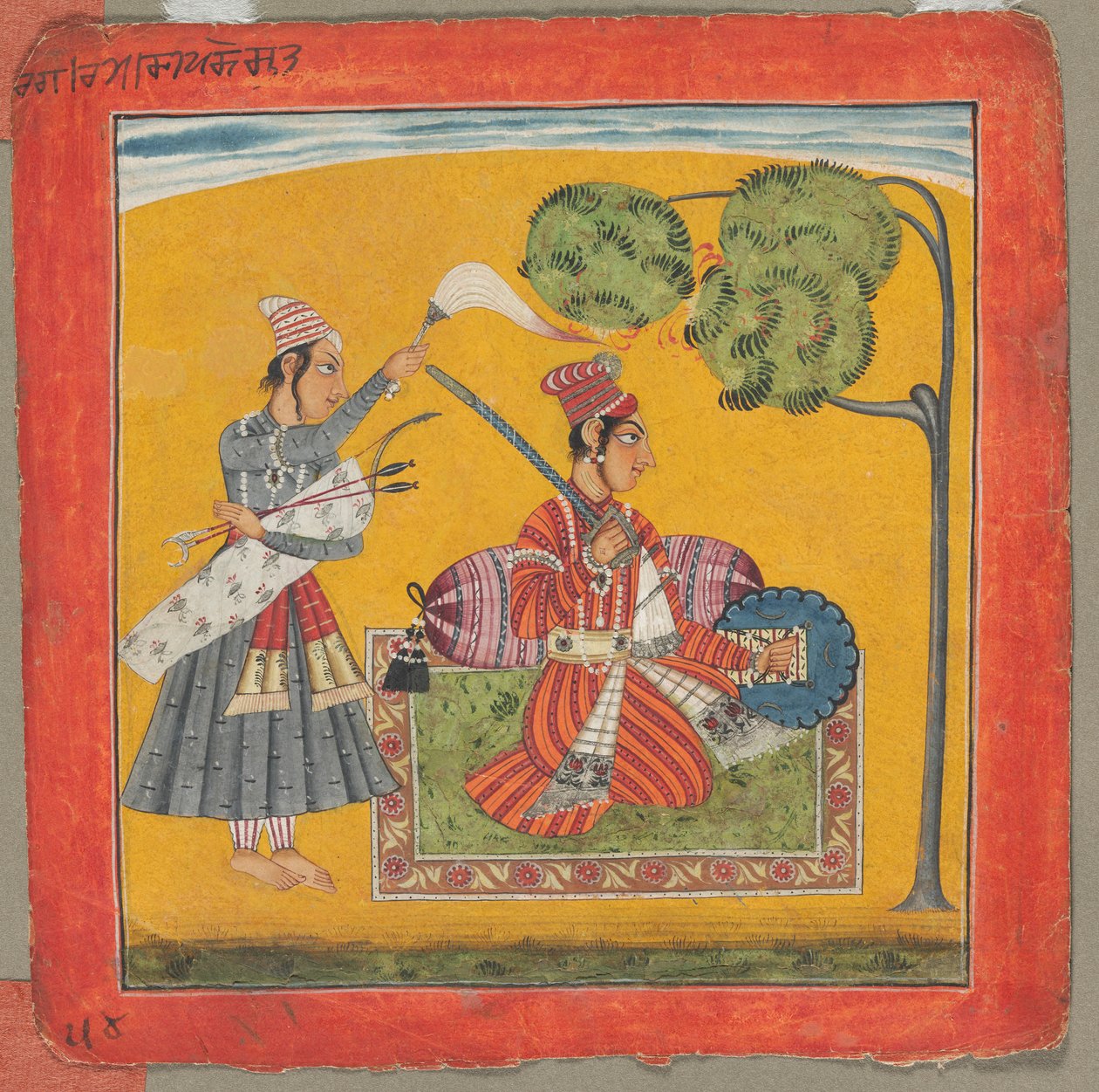 Dipak Raga ، واحدة من ستة وثلاثين من الألحان Ragamala: تجسيد الحب ، ج. 1690. بواسطة غير معروف